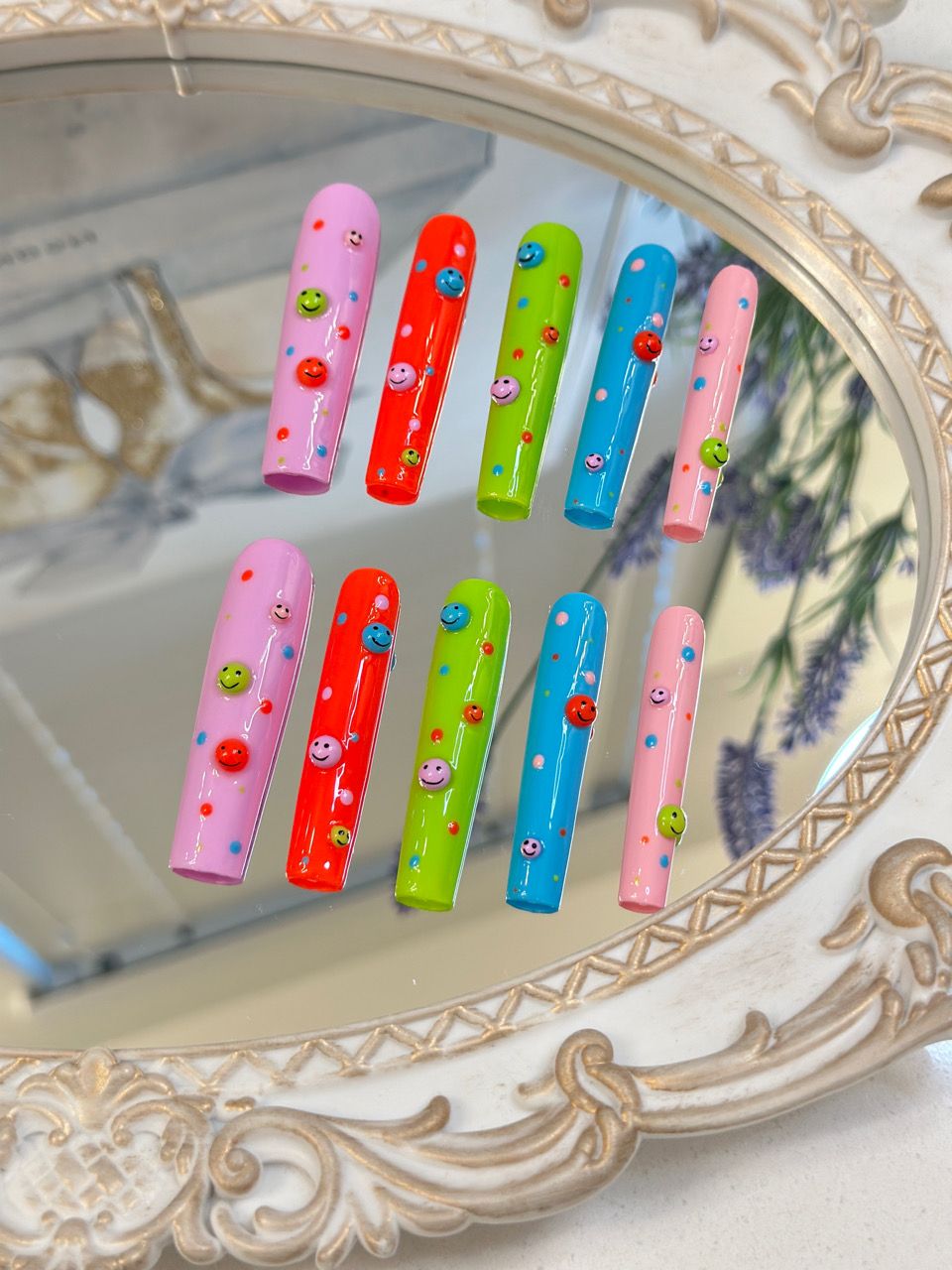 2026 Gothic Charm Finely Crafted Wearable Nails - Valentine's Day Long Square Press-on Fake Nail Set. Handmade Fake Nail Plates