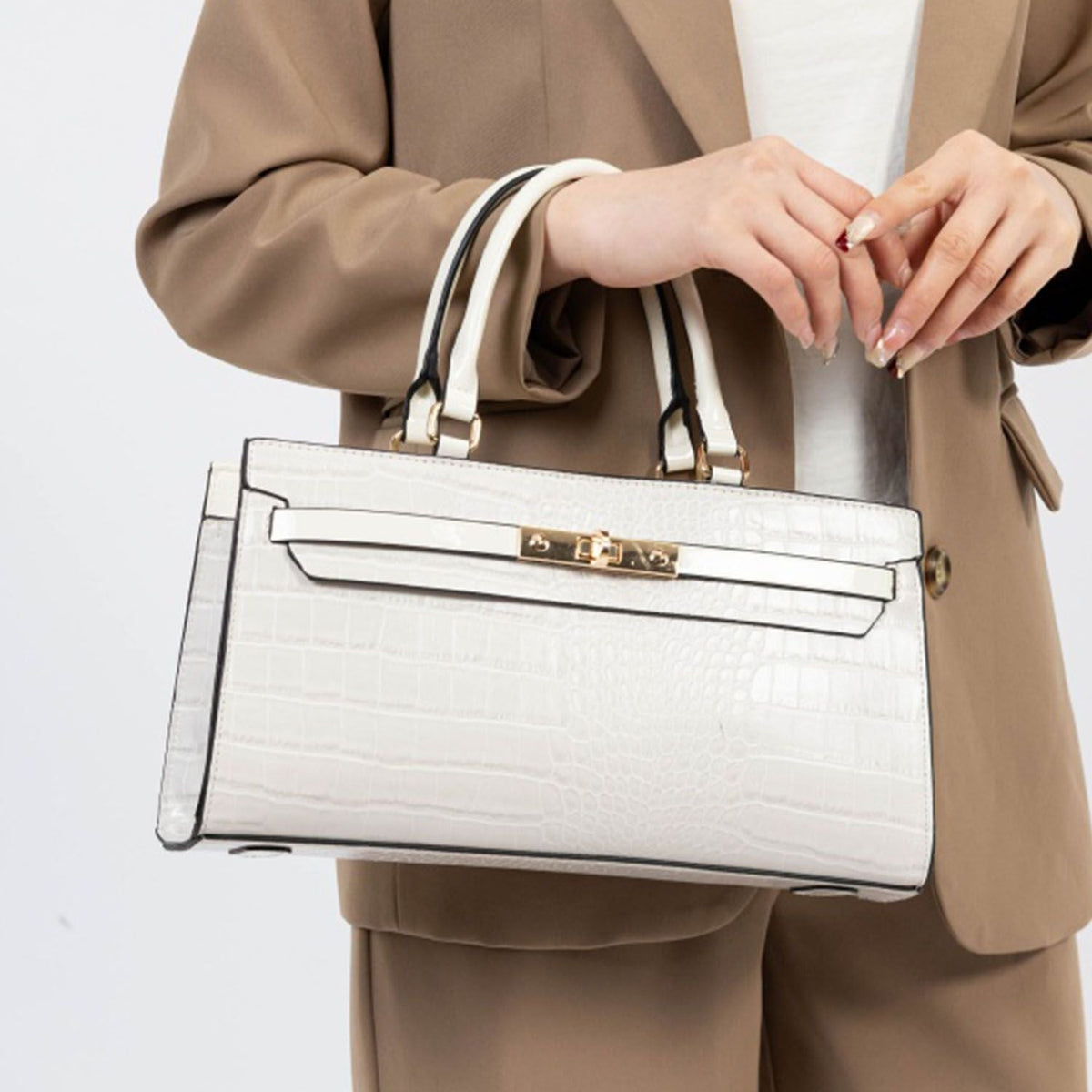 MKF Collection Colby Satchel Bag Stylish Vegan Leather Elegant Purse by Mia K