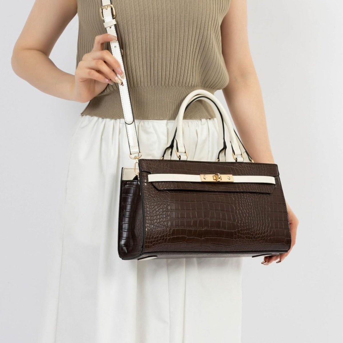 MKF Collection Colby Satchel Bag Stylish Vegan Leather Elegant Purse by Mia K