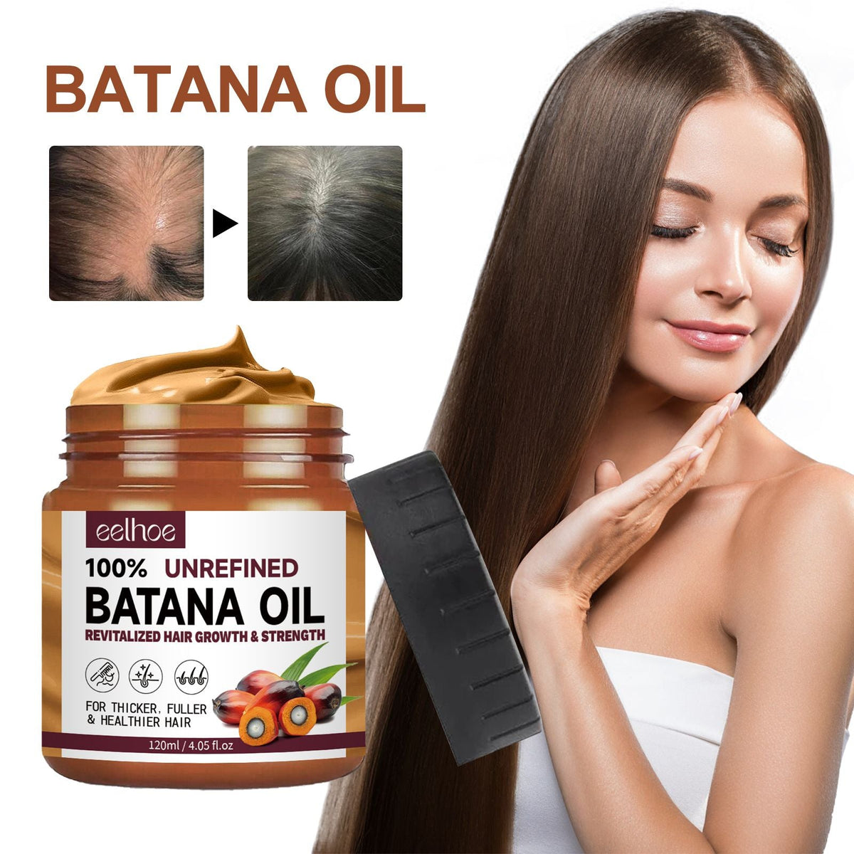 EELHOE Batana Oil Conditioner Moisturizes, Hydrates, s Dry Hair, Softens And Fluffs Hair Care