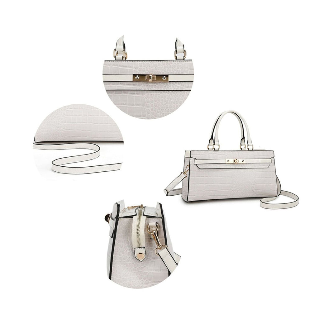 MKF Collection Colby Satchel Bag Stylish Vegan Leather Elegant Purse by Mia K
