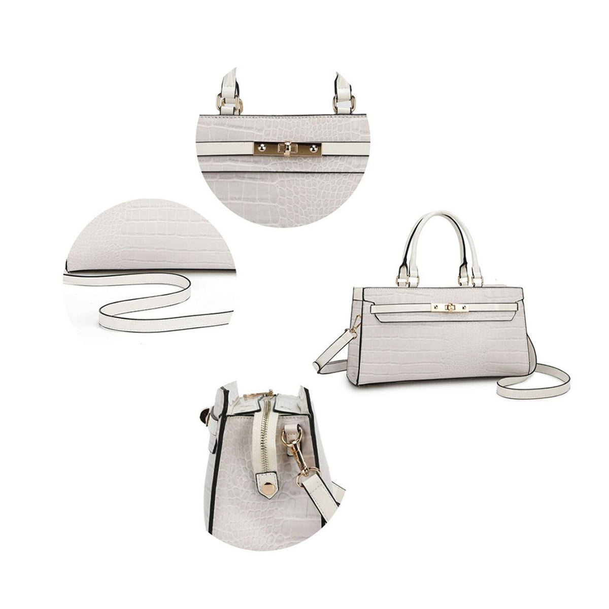 MKF Collection Colby Satchel Bag Stylish Vegan Leather Elegant Purse by Mia K