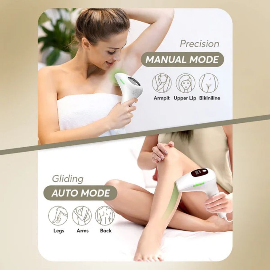 IPL Hair Removal 3 in 1 Permanent Painless Epilator 900,000 Flashes and 5 Energy Gears Laser Hair Remover Electric Epilator with Touch LCD for Body, Face, Underarms and Bikini Line