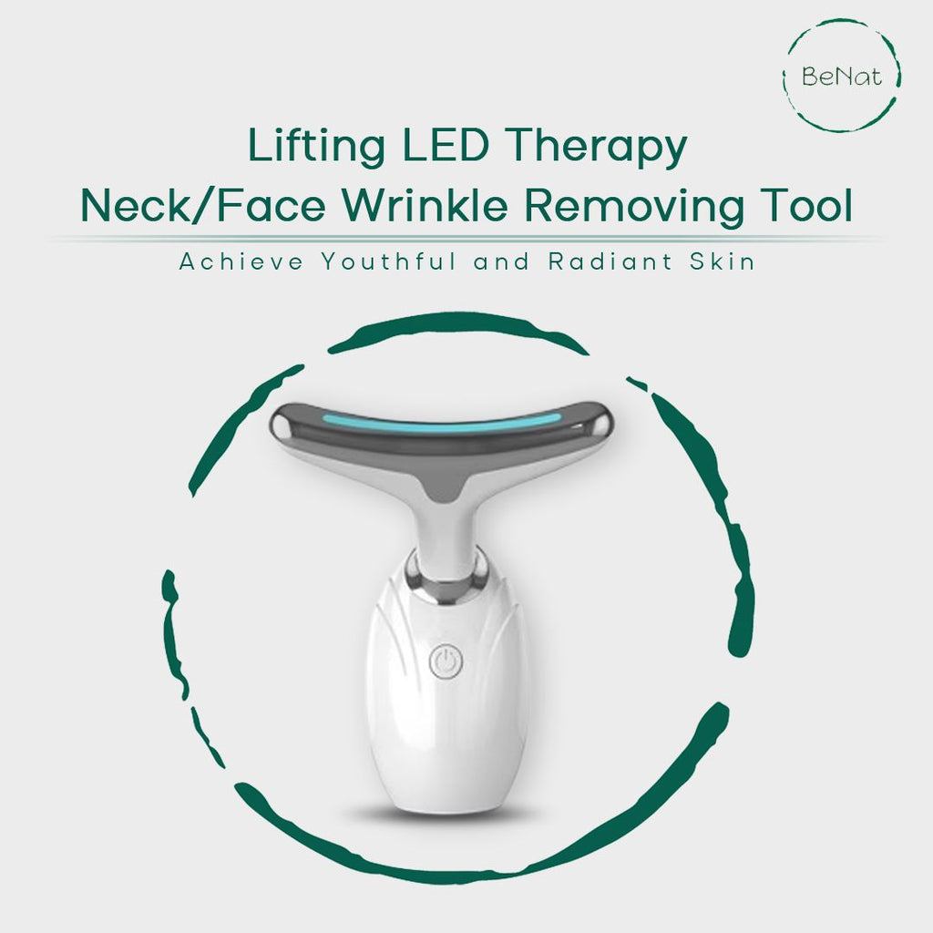 Neck & Face Lifting LED Therapy Device - Anti-Aging Wrinkle Remover & Double Chin Reducer Massager