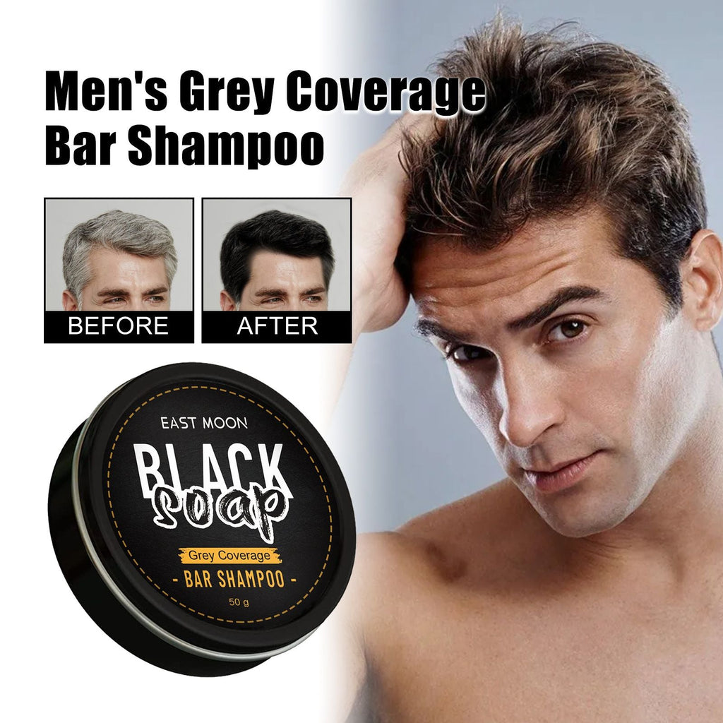 East Moon Men's Shampoo Clean Hair Nourishing Nourishing Black Shiny Hair Care Men's Shampoo Soap