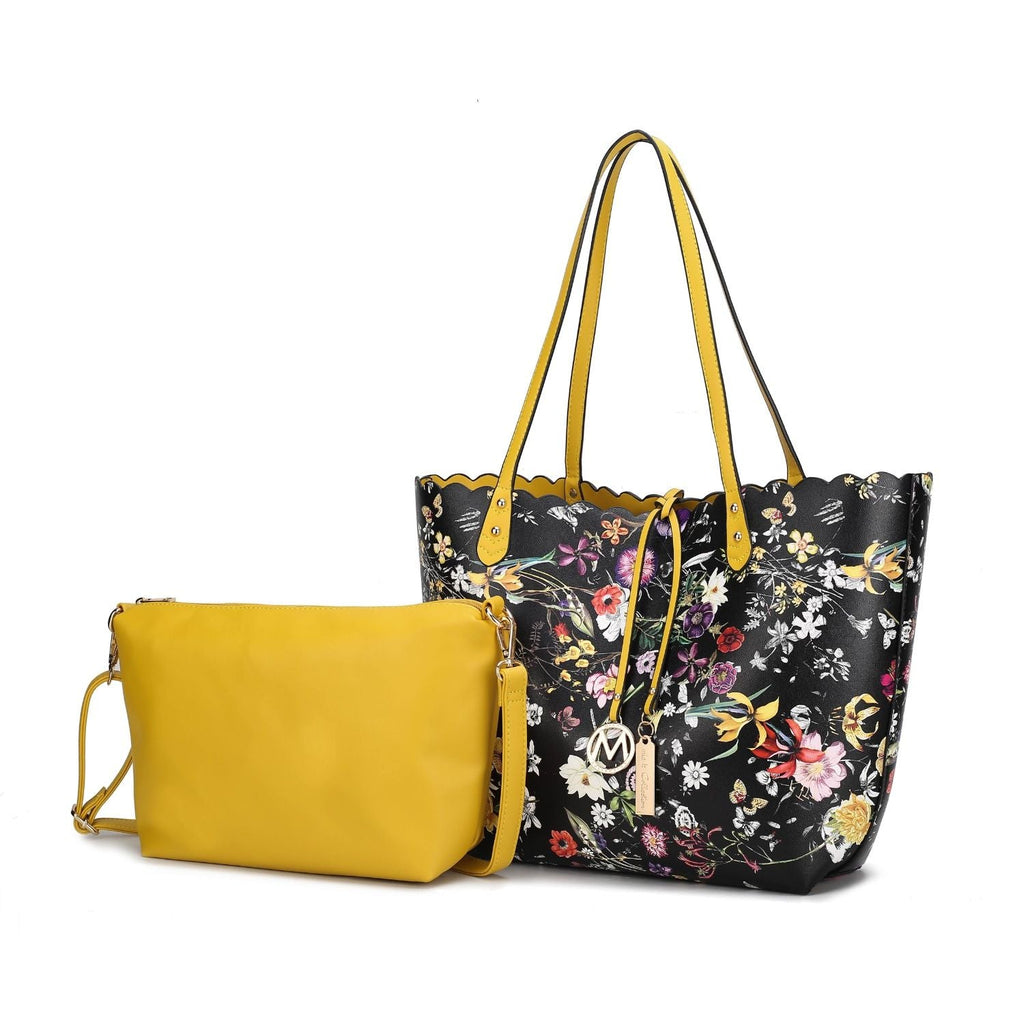 MKF Collection Danielle Reversible Shopper Tote Bag Crossbody Pouch by Mia K