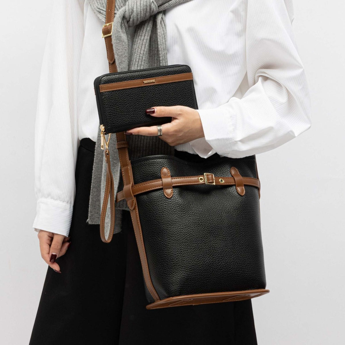 MKF Collection Odette 2-Piece Bucket Bag & Wallet by Mia K