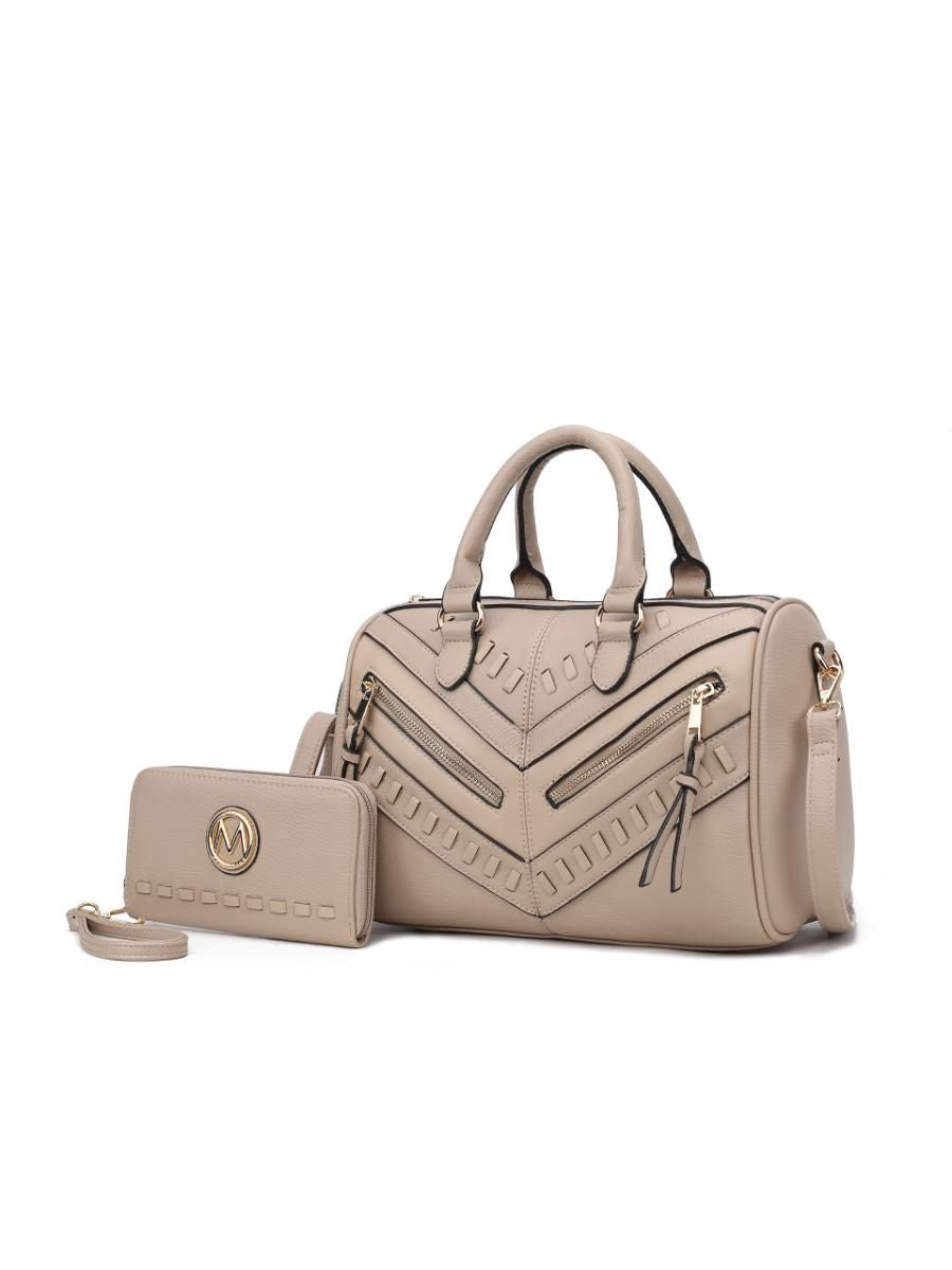 MKF Collection Lara Vegan Leather Women Satchel with wallet by Mia k