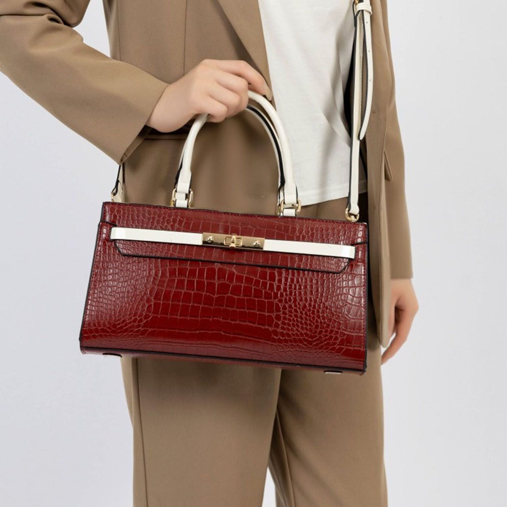 MKF Collection Colby Satchel Bag Stylish Vegan Leather Elegant Purse by Mia K