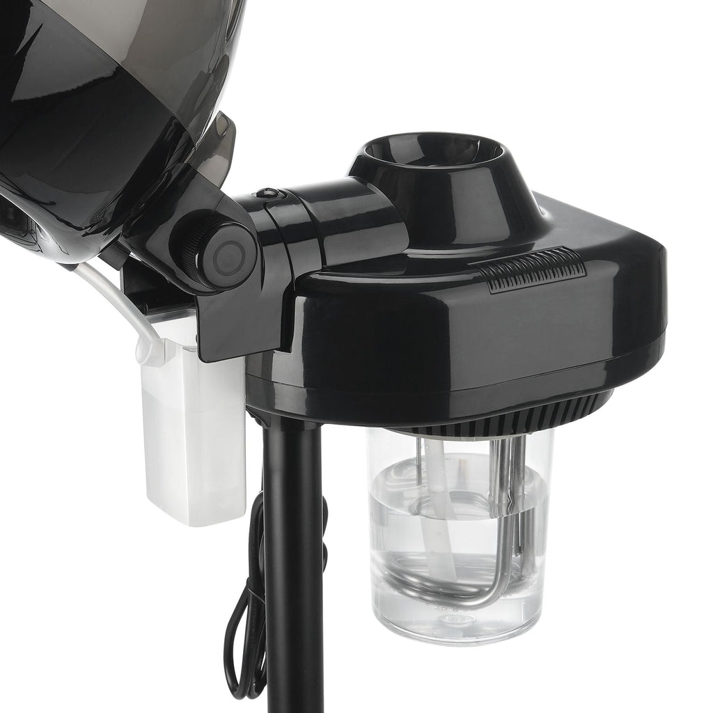 Professional Hair Steamer for Deep Conditioning, 11.81-inch Hooded Ionic Hair Steamer with 2 Modes, Height-Adjustable Standing Hair Steamer with Timer, 5 Wheels (2 Lockable) for Salon Home Spa