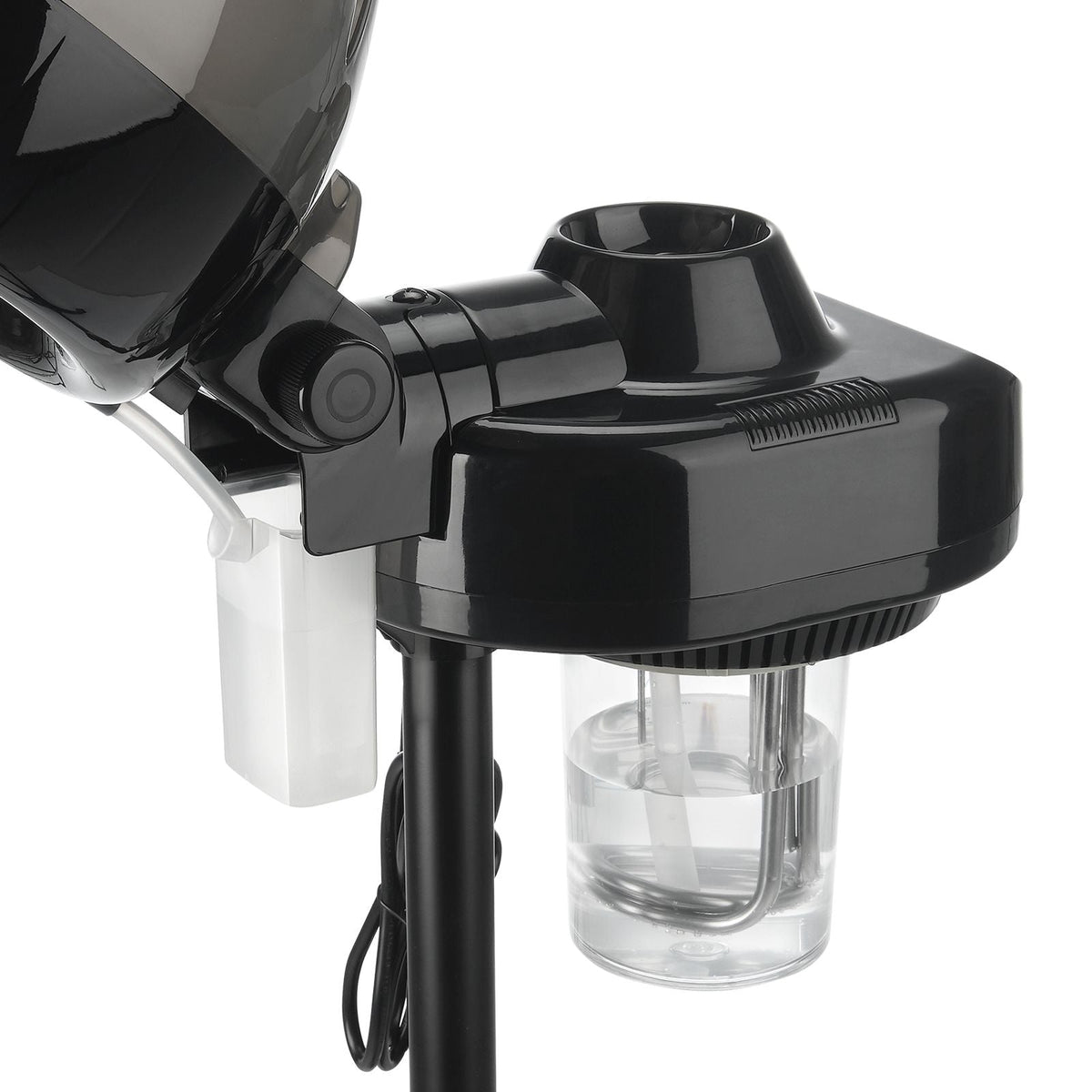 Professional Hair Steamer for Deep Conditioning, 11.81-inch Hooded Ionic Hair Steamer with 2 Modes, Height-Adjustable Standing Hair Steamer with Timer, 5 Wheels (2 Lockable) for Salon Home Spa