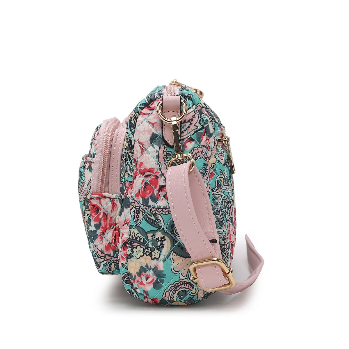 MKF Collection Rosalie Cotton Botanical Pattern Women Shoulder Handbag by Mia k