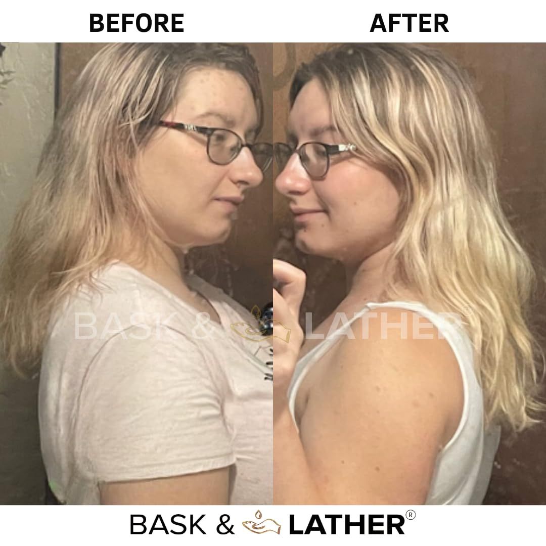 Bask & Lather Scalp Stimulator Hair Growth Oil, Cold Pressed Mint and Rosemary Blend with Grapeseed for Hair Growth, Organic Natural Leave in, All Hair...