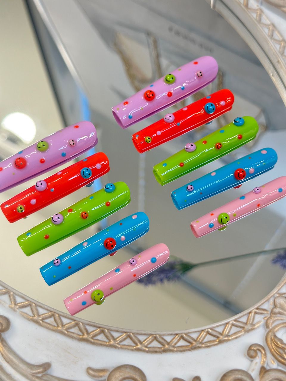 2026 Gothic Charm Finely Crafted Wearable Nails - Valentine's Day Long Square Press-on Fake Nail Set. Handmade Fake Nail Plates
