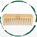Handcrafted Bamboo Comb - All Natural Wooden Hair & Beard Detangler Styling Accessory for Men and Women, Promotes Healthy Hair Growth & Scalp Health, Eco-Friendly, Biodegradable & Zero-Waste Gift