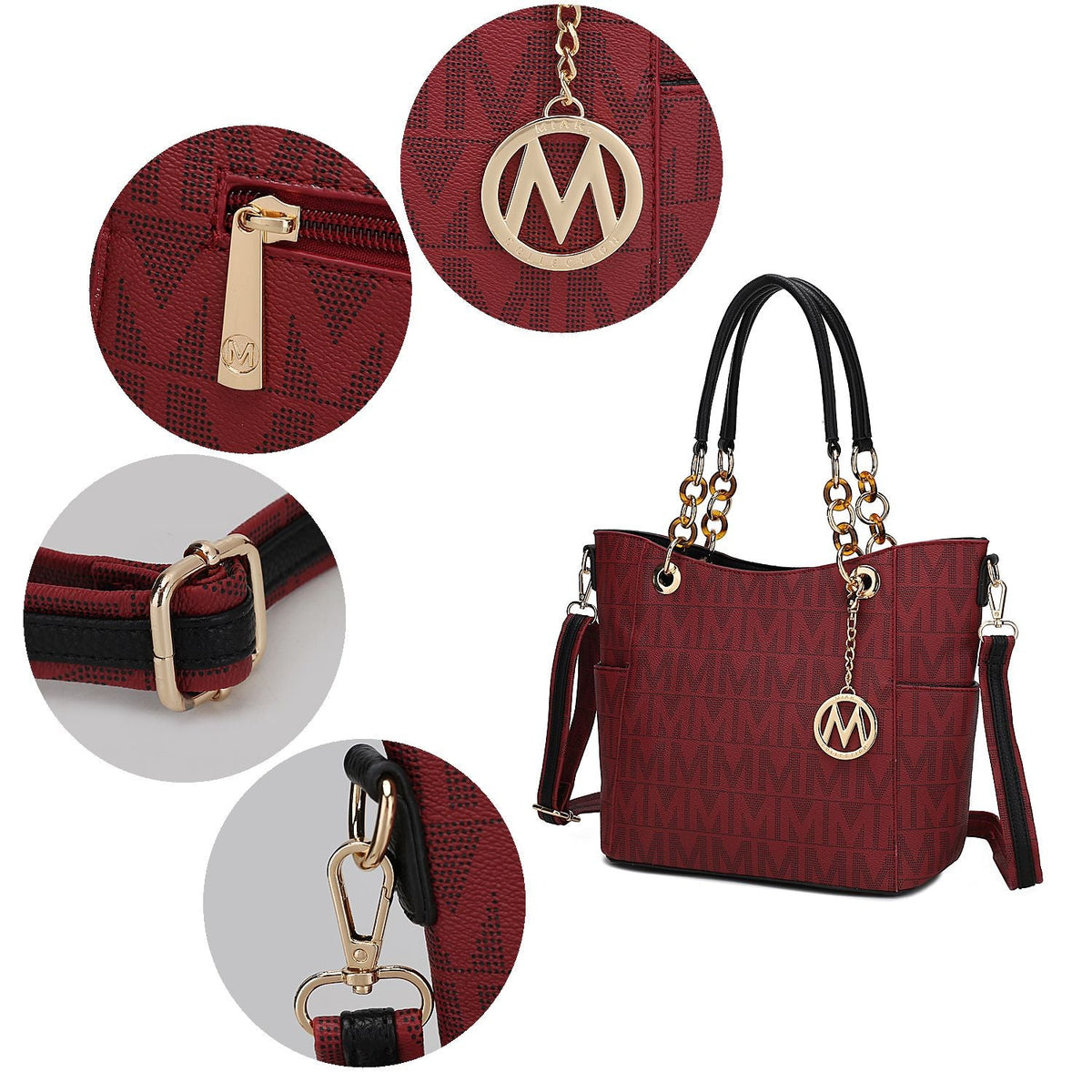 MKF Collection Kissaten Milan M Signature Tote Handbag by Mia k