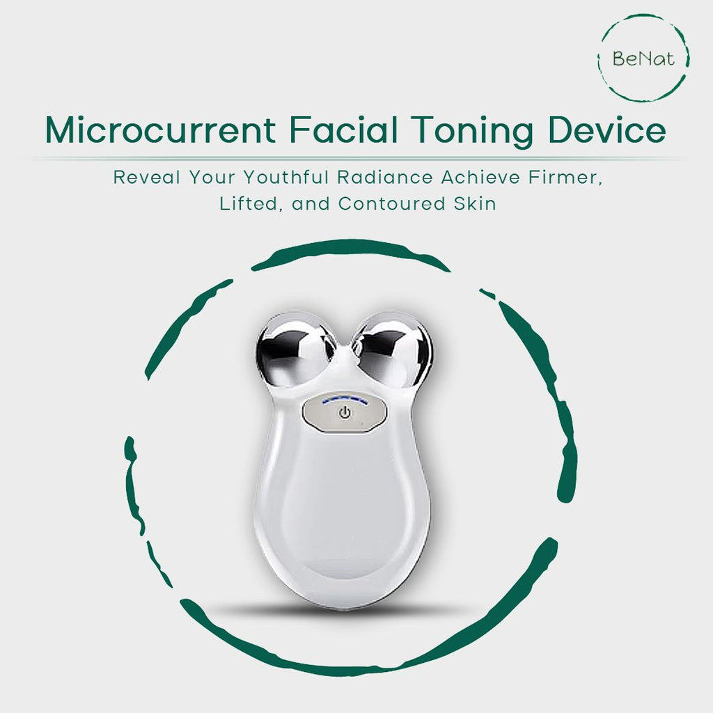 Microcurrent Facial Toning Massager - Anti-Aging Skin Tightening & Face Sculpting Device for Wrinkles, Jowls, and Jawline Contouring
