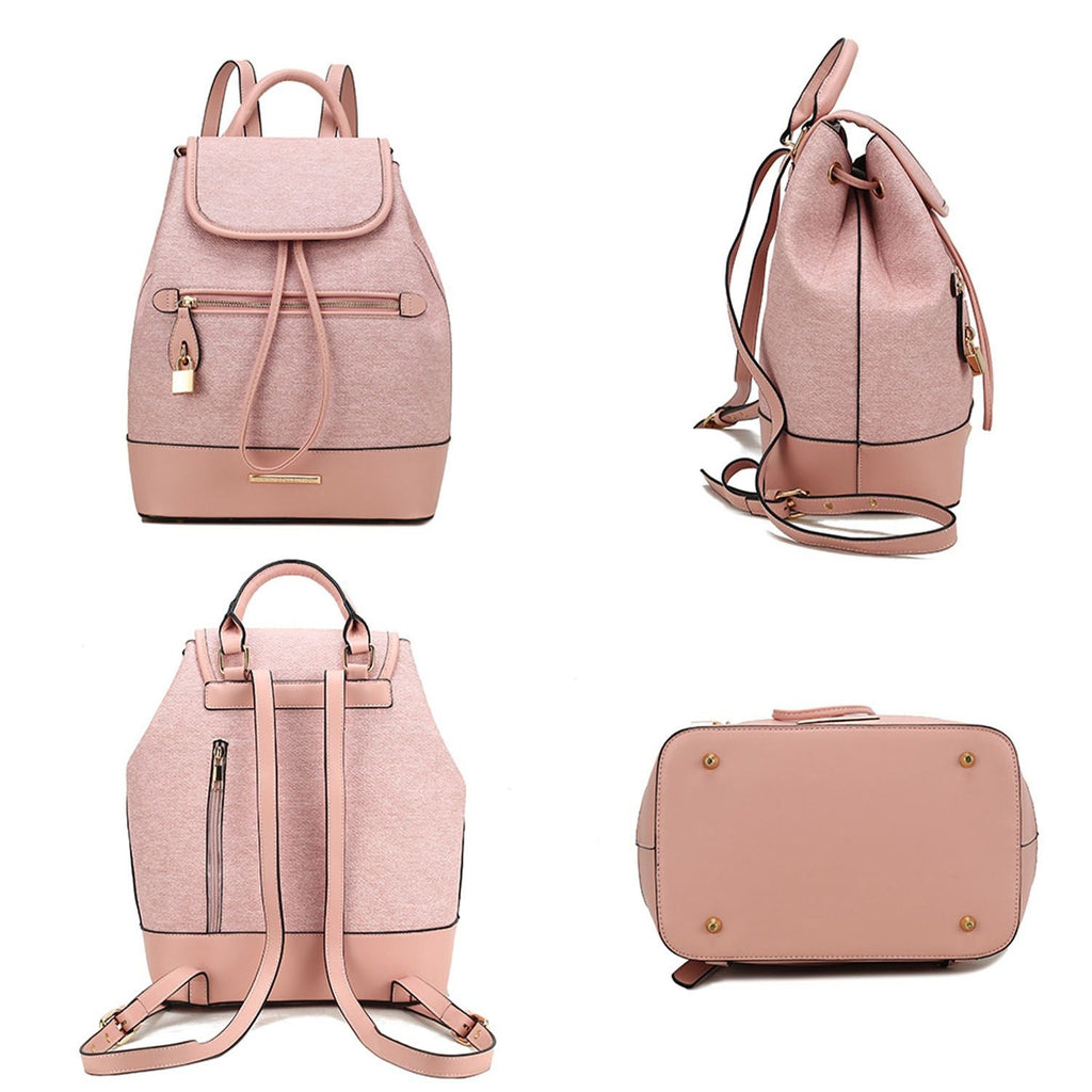 MKF Collection Porsha Vegan Leather Women Backpack by Mia K