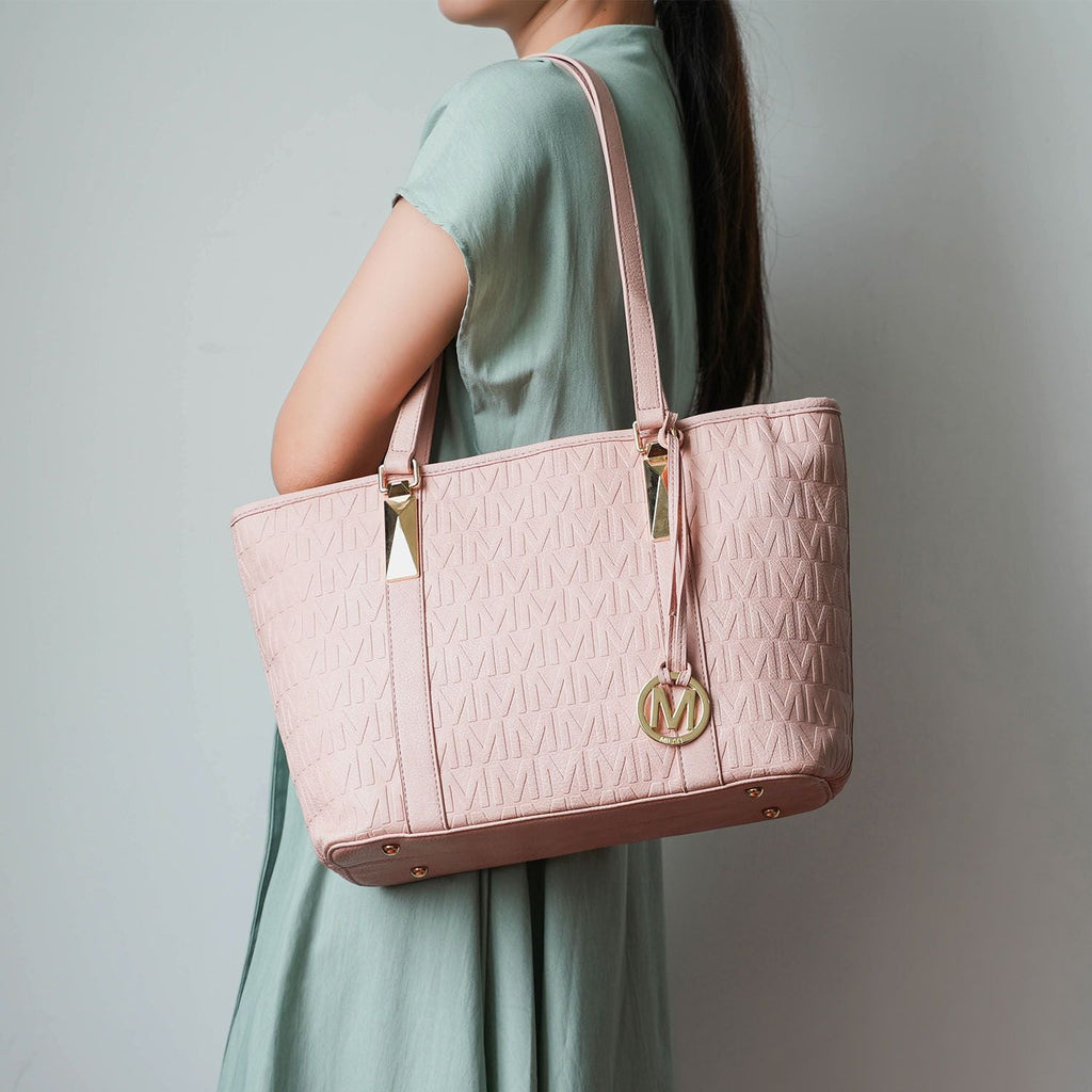 MKF Collection Arya Signature Women Tote Bag, Mini Tote Bag, Pouch and Wristlet Wallet by Mia K