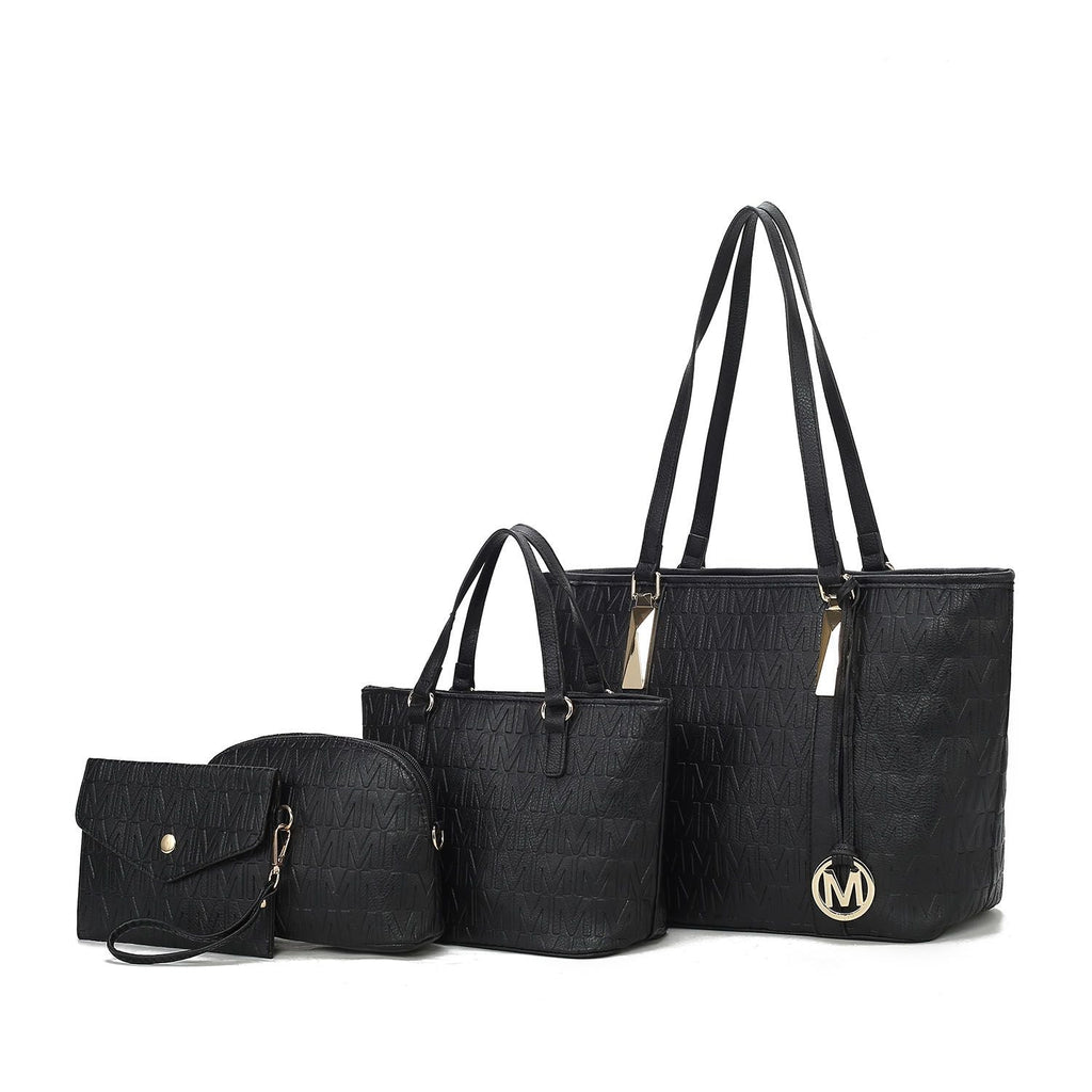 MKF Collection Arya Signature Women Tote Bag, Mini Tote Bag, Pouch and Wristlet Wallet by Mia K