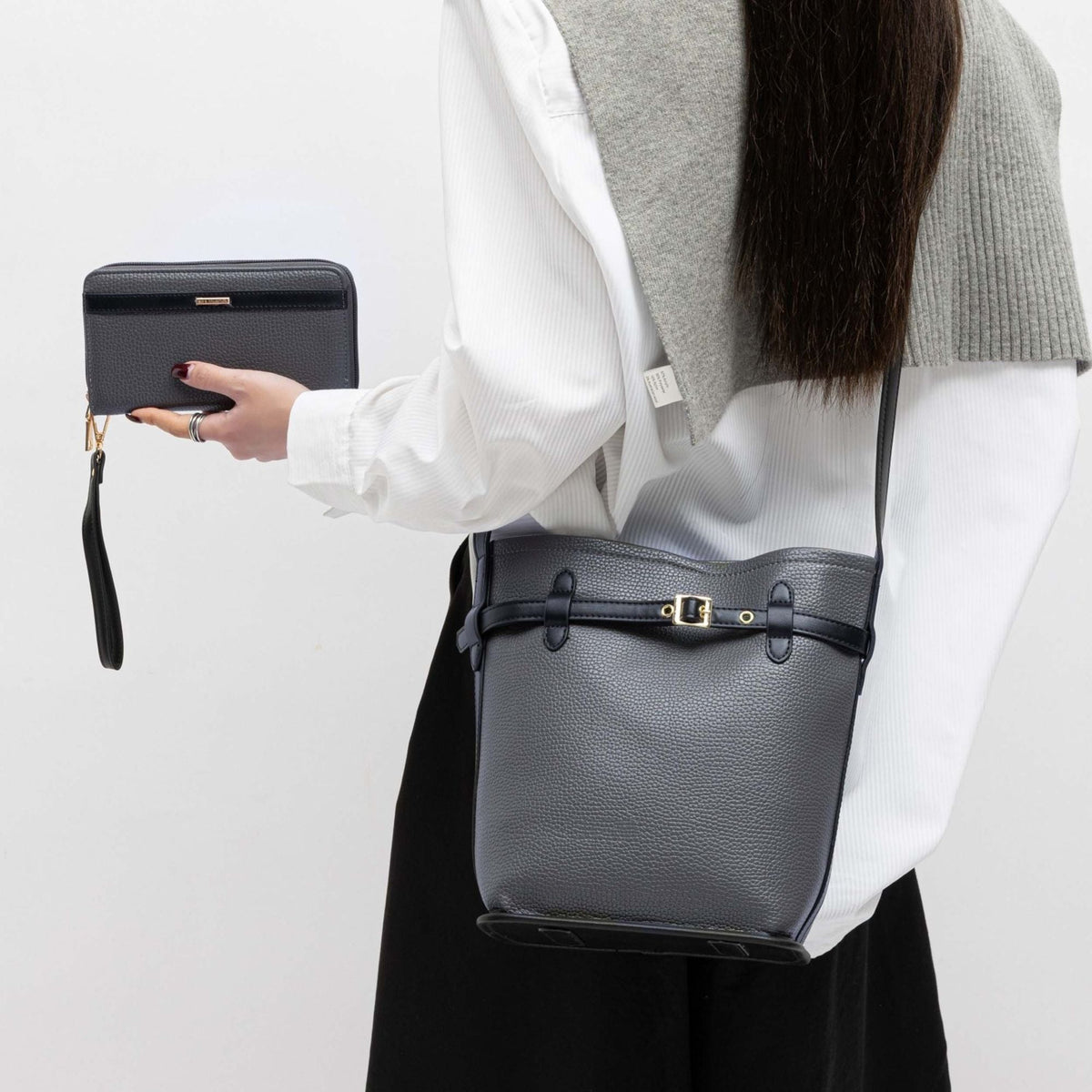 MKF Collection Odette 2-Piece Bucket Bag & Wallet by Mia K