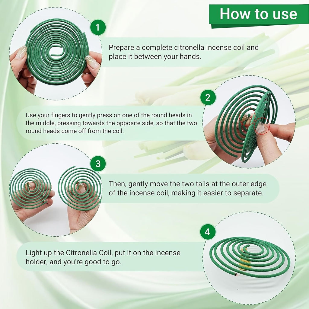 50pcs Spiral Incense, Lemongrass, Rose, Jasmine, Lavender Orange Aromatherapy Coils, Burning Time 3-4 Hours Suitable for Air Purification, Yoga, Meditation,, Best Gift Choice, Fitness, Home Relaxation