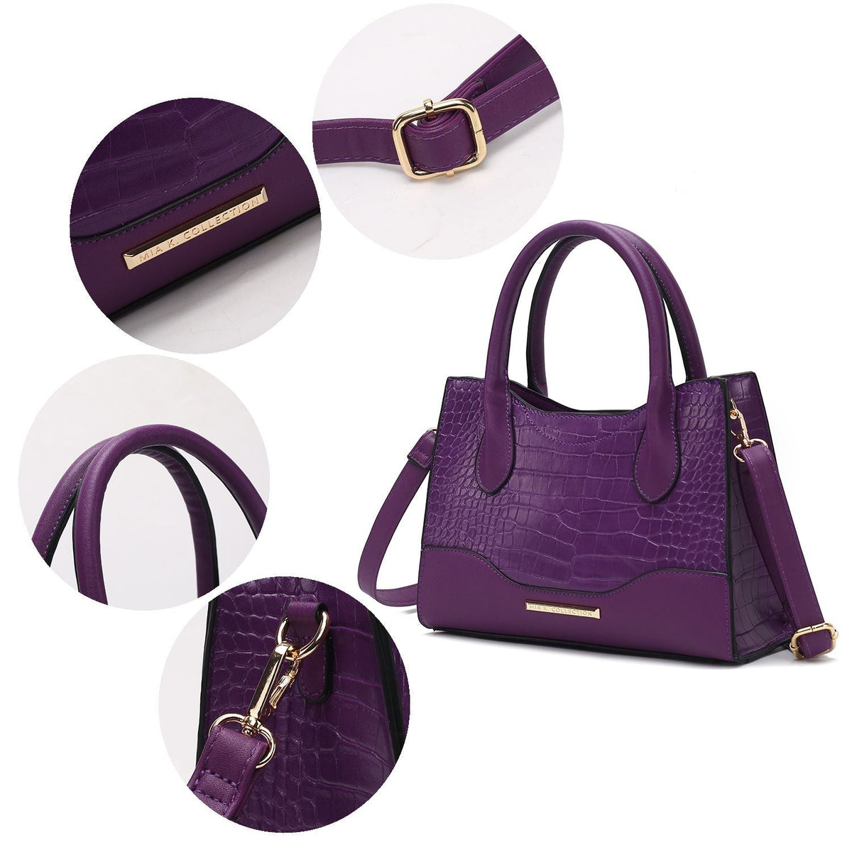 MKF Collection Gili Crocodile Embossed Vegan Leather Women Tote Bag by Mia K