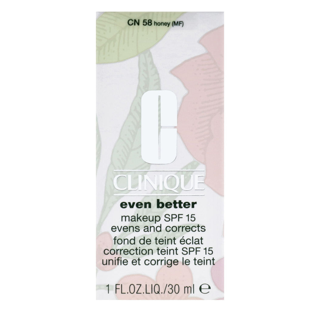 Even Better Makeup SPF 15 - CN 58 Honey (MF) - Dry To Combination Oily Skin by Clinique for Women - 1 oz Foundation