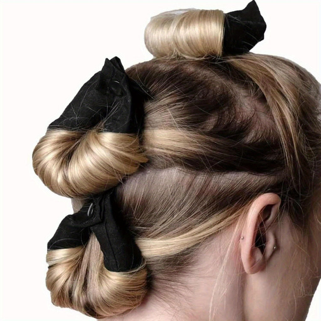12PCS Lazy Hair Curler Set with Button Foam Rollers Big Wavy Curling Tube Foam Hair Curling Tool