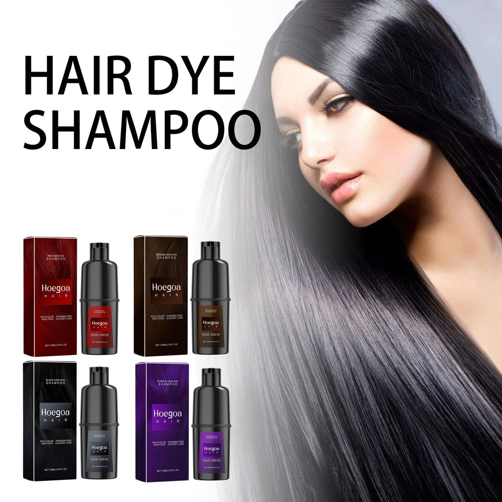 isex hair color shampoo, temporary dye shampoo available in brown and purple shades. This hair care product allows easy at-home hair coloring, providing long-lasting color that covers white hair with