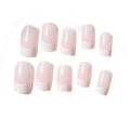 False Fingernails Pink Artificial False Nails Tips Full Cover Square Fake Nails