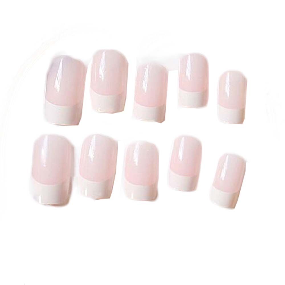False Fingernails Pink Artificial False Nails Tips Full Cover Square Fake Nails