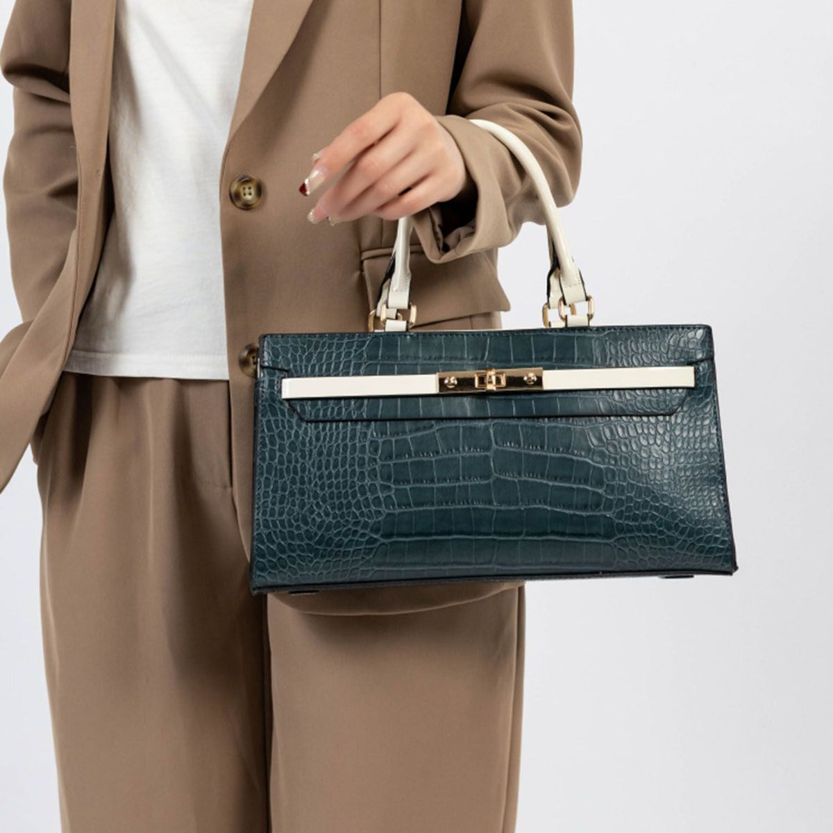 MKF Collection Colby Satchel Bag Stylish Vegan Leather Elegant Purse by Mia K