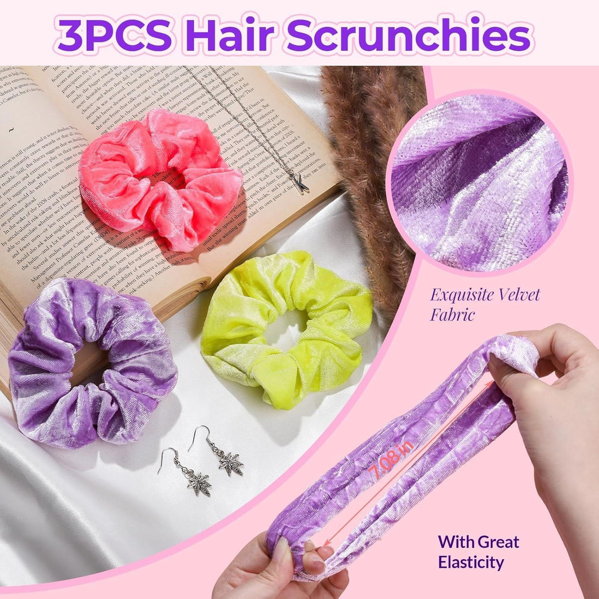 Spa Headband, 6pcs Makeup Headbands and Hair Scrunchies, Bow Skin Care Headband for Washing Face for Teen Girls Women, Easter Basket Valentines Gifts for Girls, Black & White & Gray