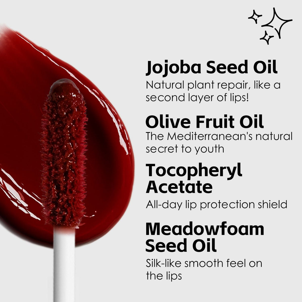 Long-Lasting Hydrating Lip Gloss, Moisturizing Non-Sticky Lip Tint with Hyaluronic Acid for Plumping Finish