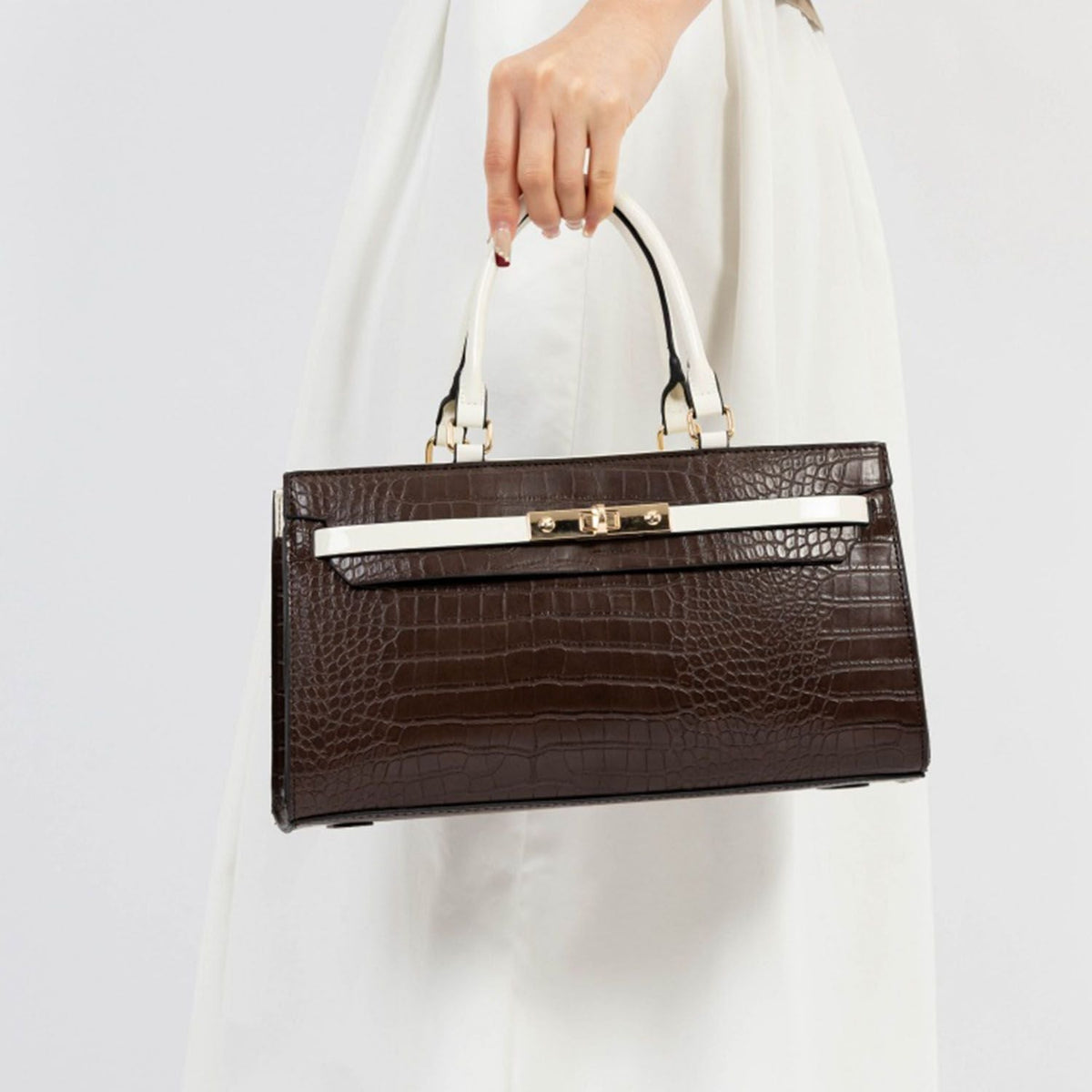 MKF Collection Colby Satchel Bag Stylish Vegan Leather Elegant Purse by Mia K