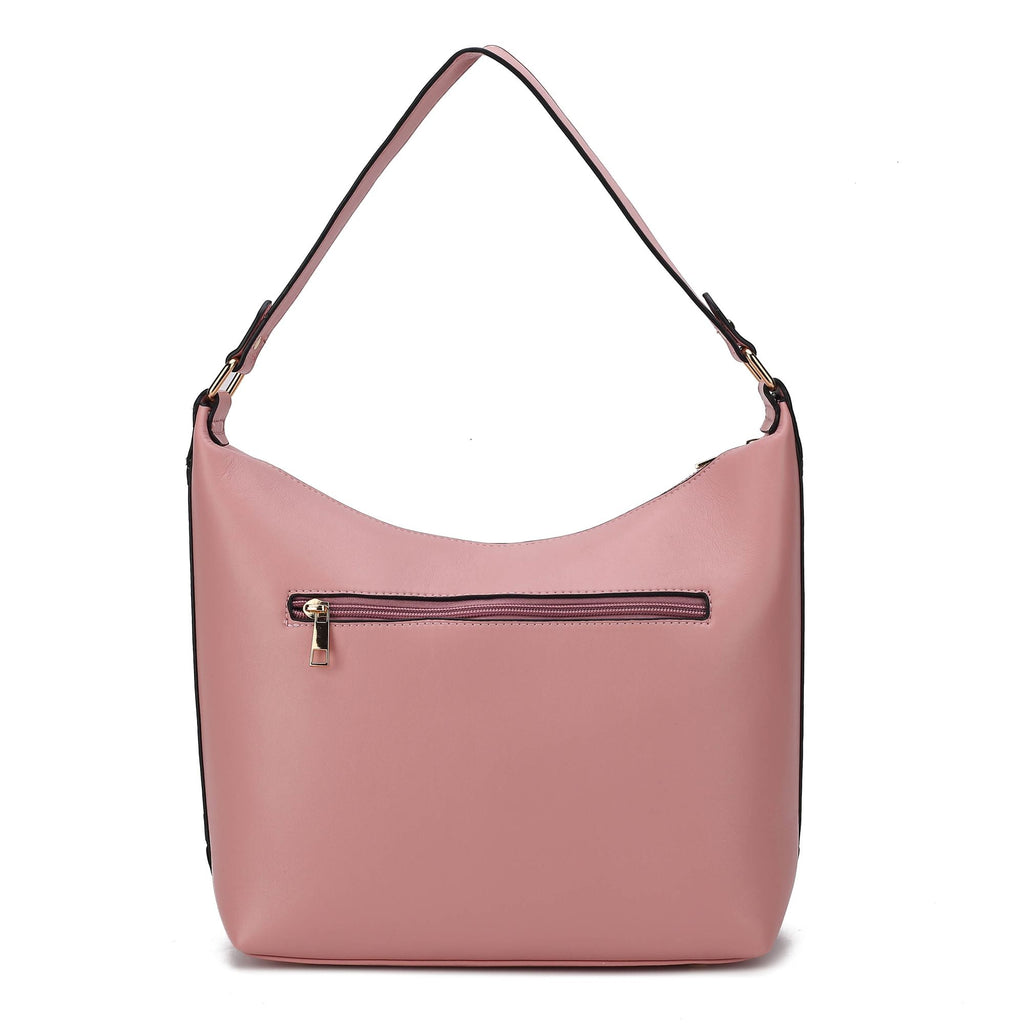 MKF Collection Clara Vegan Leather Women Shoulder Bag with Wristlet Wallet by Mia k