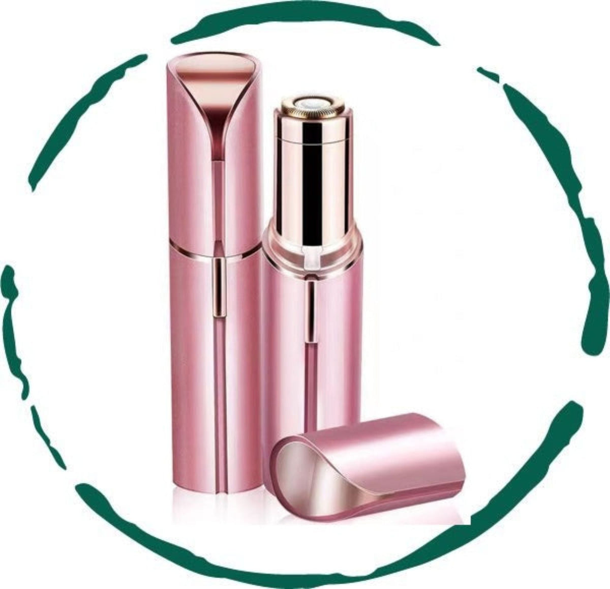 Facial Hair Remover for Women - Painless Portable Lipstick Shaver with LED Light & Stainless Steel Blades, Rechargeable USB Epilator for Lip, Chin, Cheek & Peach Fuzz