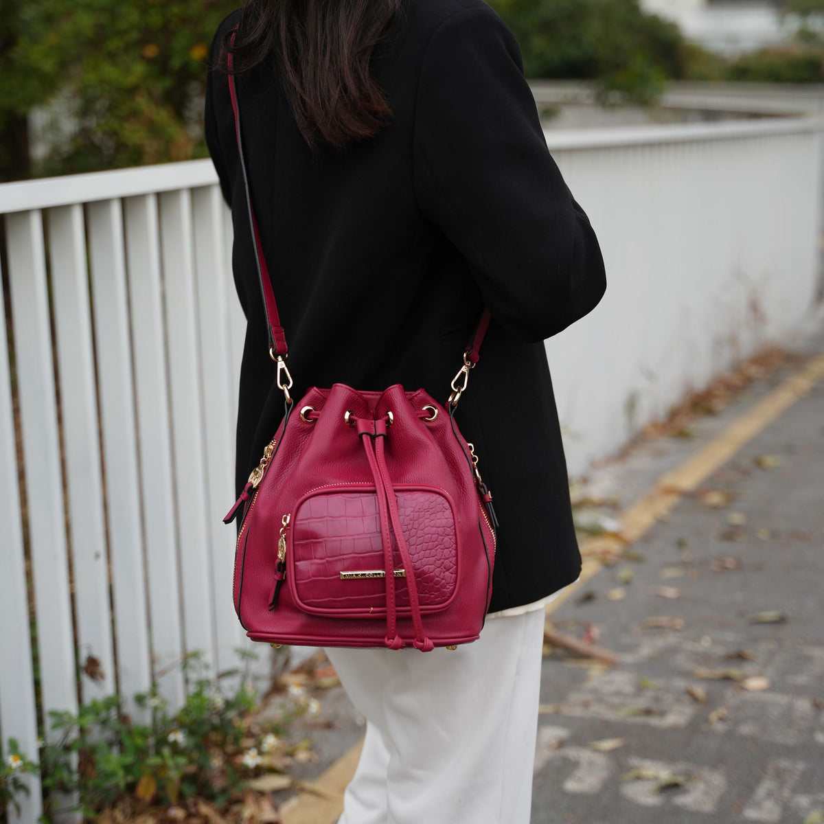 MKF Collection Azalea Vegan Leather Women Bucket Bag by Mia K