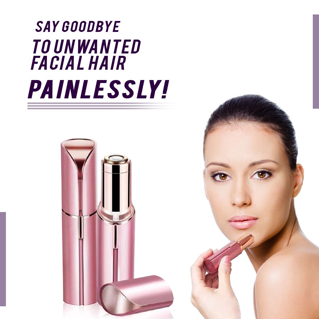 2-Pack Rechargeable Facial Hair Remover and Eyebrow Trimmer Set for Women - Painless Portable Electric Razor, Lip Nose Hair Trimmer