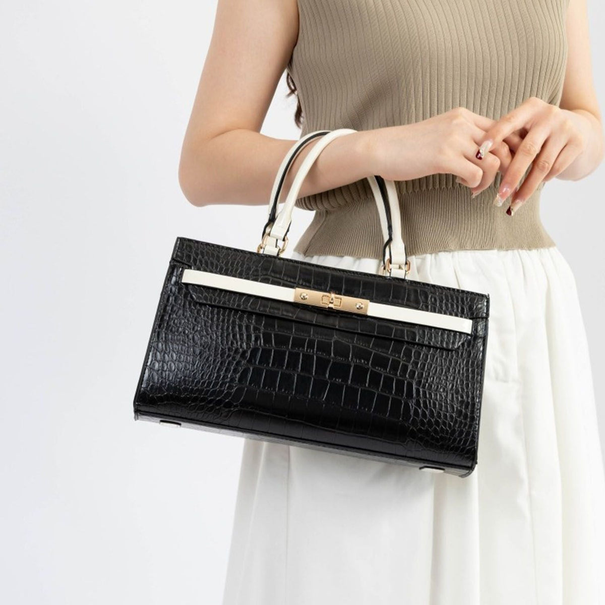 MKF Collection Colby Satchel Bag Stylish Vegan Leather Elegant Purse by Mia K