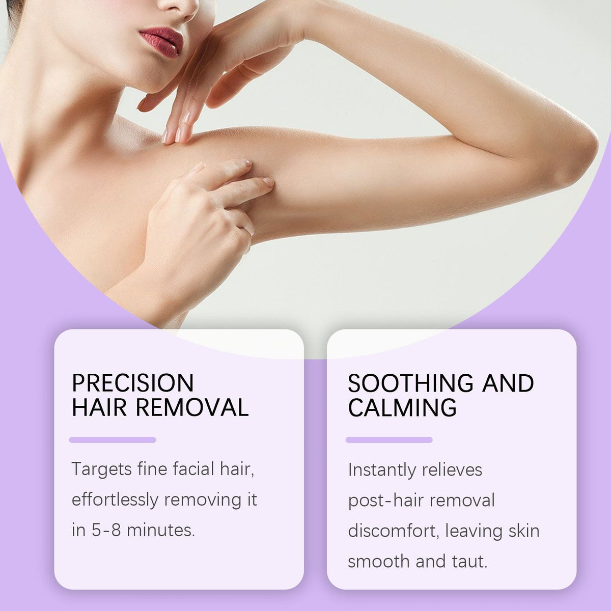 Gentle At-Home Body Hair Removal Kit, Skin Friendly Depilatory Cream & Foam Set, Painless Body Hair Remover for Arms Legs Underarms Smooth Skin Care