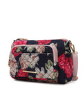 MKF Collection Rosalie Cotton Botanical Pattern Women Shoulder Handbag by Mia k