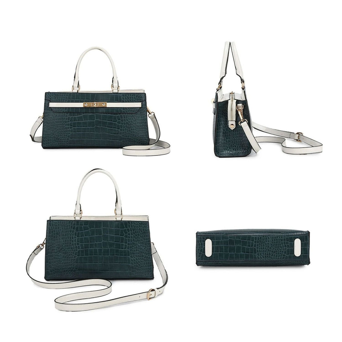 MKF Collection Colby Satchel Bag Stylish Vegan Leather Elegant Purse by Mia K