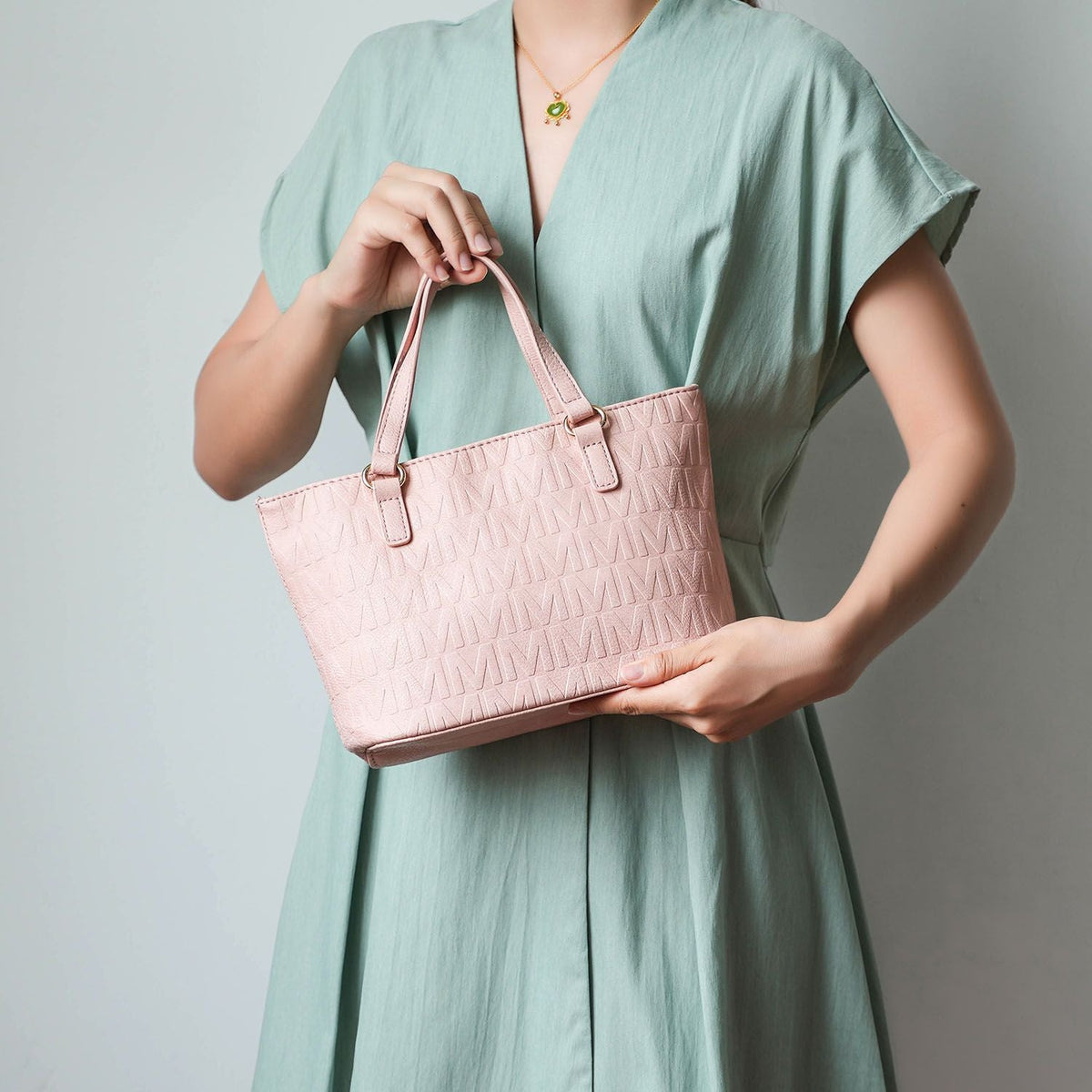 MKF Collection Arya Signature Women Tote Bag, Mini Tote Bag, Pouch and Wristlet Wallet by Mia K