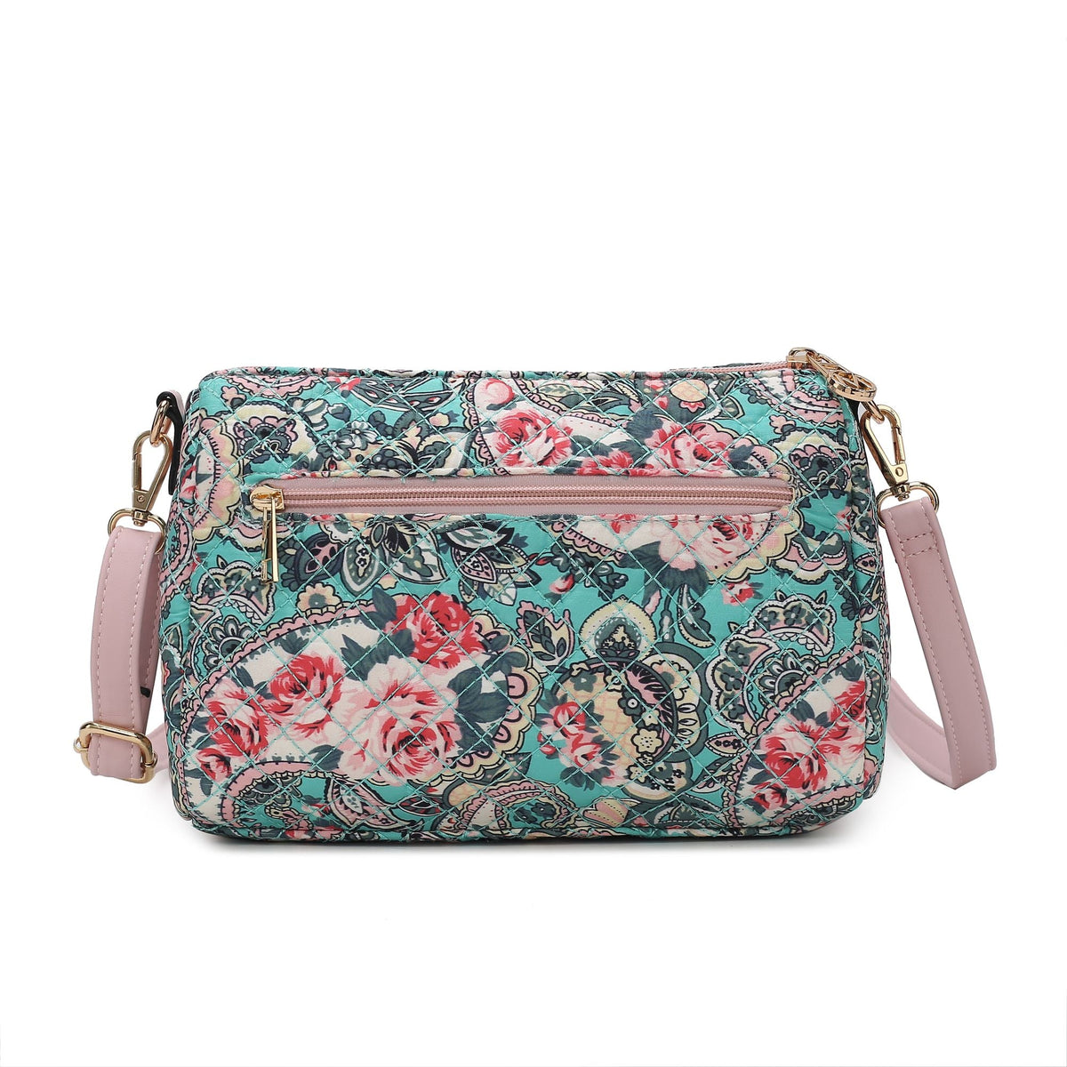 MKF Collection Rosalie Cotton Botanical Pattern Women Shoulder Handbag by Mia k