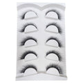 New 5Pairs High Quality Faux Eyelashes Handmade 3D Winged Natural Long Lashes Soft Cat Eye Fake Eyelash For Eye Makeup Wholesale