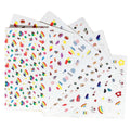 8 Sheets Random Patterned Colorful Summer Rainbow Nail Stickers Self-Adhesive DIY Nail Art Decals Nail Decals