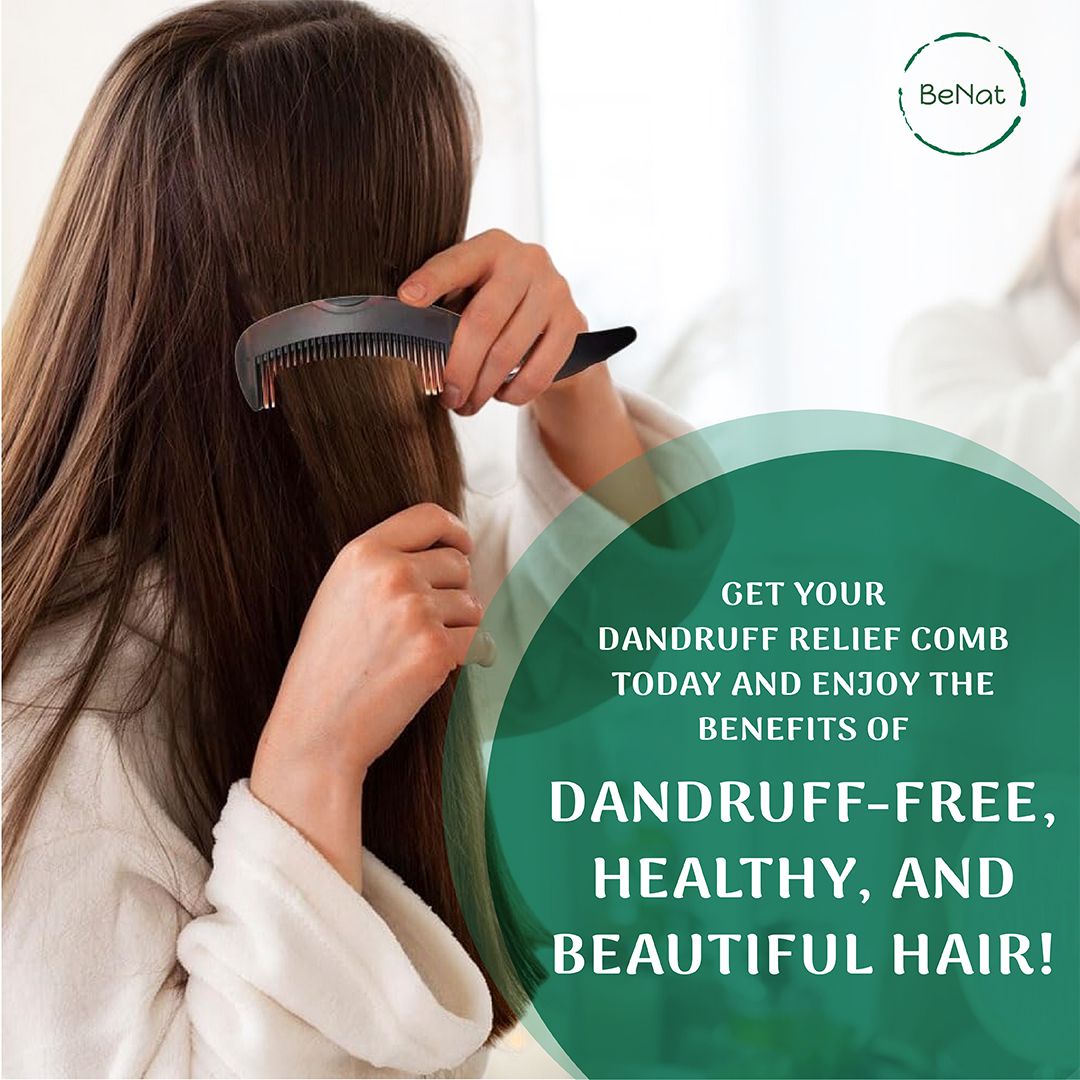 Self Cleaning Healthy Scalp Comb & Detangling Hair Brush | Ergonomic Silicone Scalp Massager & Dandruff Flake Remover for Blood Circulation, Hair Growth & Daily Care for All Hair Types