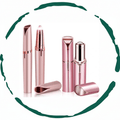 Set of 2. Rechargeable Facial & Eyebrow Hair Remover Set for Women, Painless Electric Trimmer with LED Light